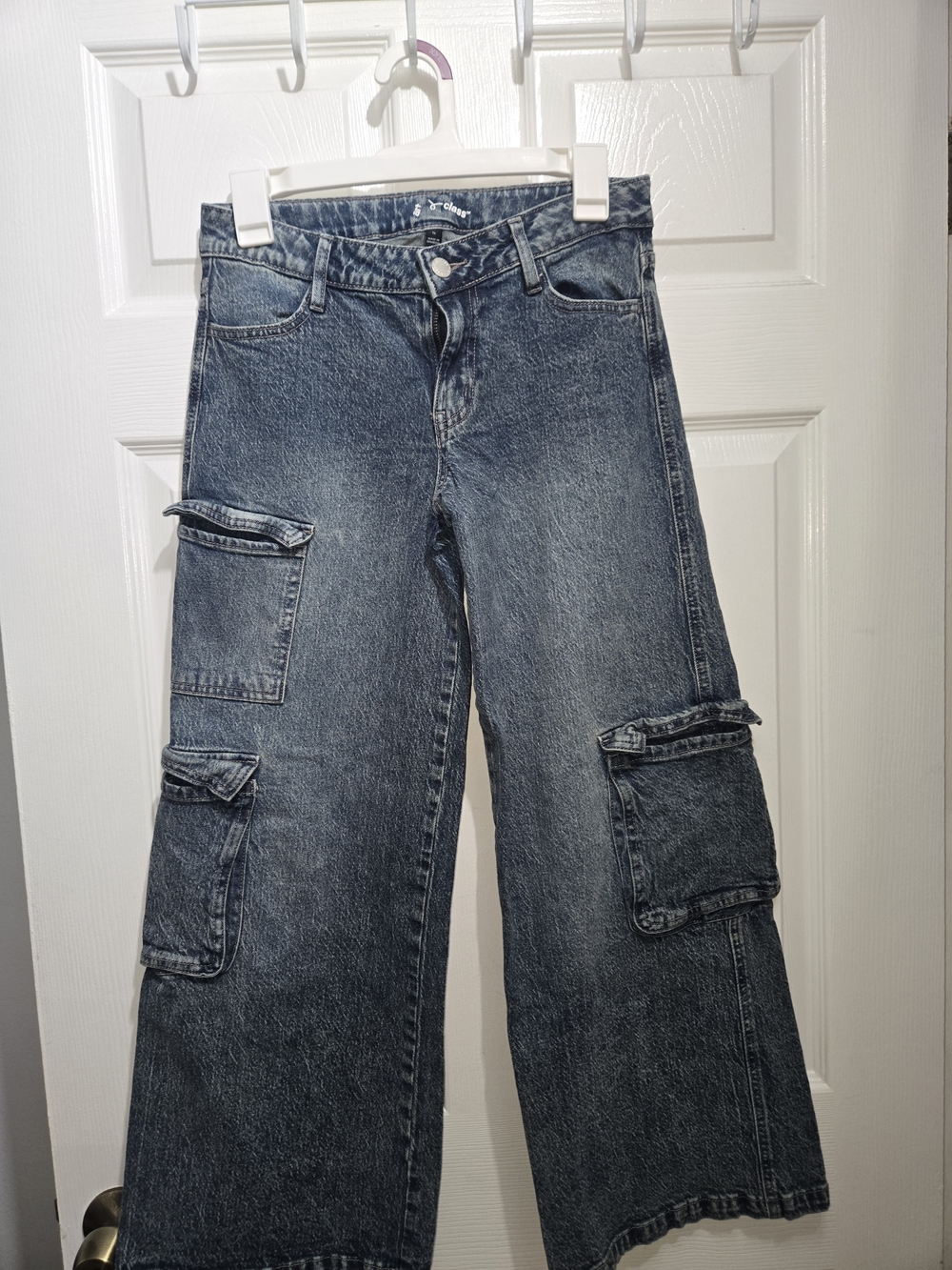art class Dark Blue Wide-Leg Cargo Jeans